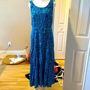 Long lightweight floral (blue:green/ white colors